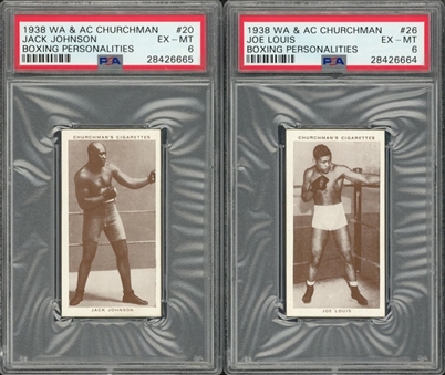 1938 W.A. & A.C. Churchman "Boxing Personalities" Complete Set (50) – Featuring Jack Johnson and Joe Louis